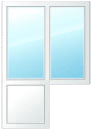 Пластиковые окна калькулятор - балконный блок с одностворчатым окном
